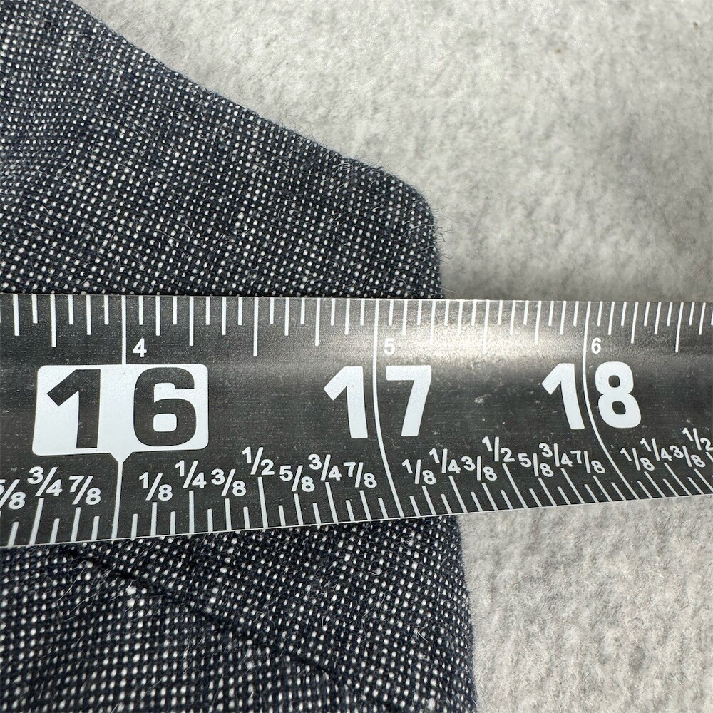 Banana Republic Womens Size 8 Blue Chambray Sleeveless Ruffle Front Top - Picture 9 of 11